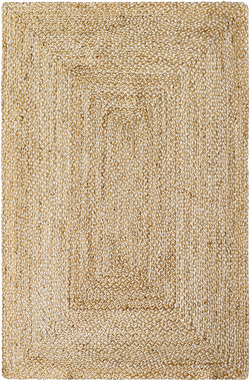 Tan Hand Loomed 100% Jute Cottage Rectangle Handmade rug, Indoor use only, no fringe, non-washable. runner also available
