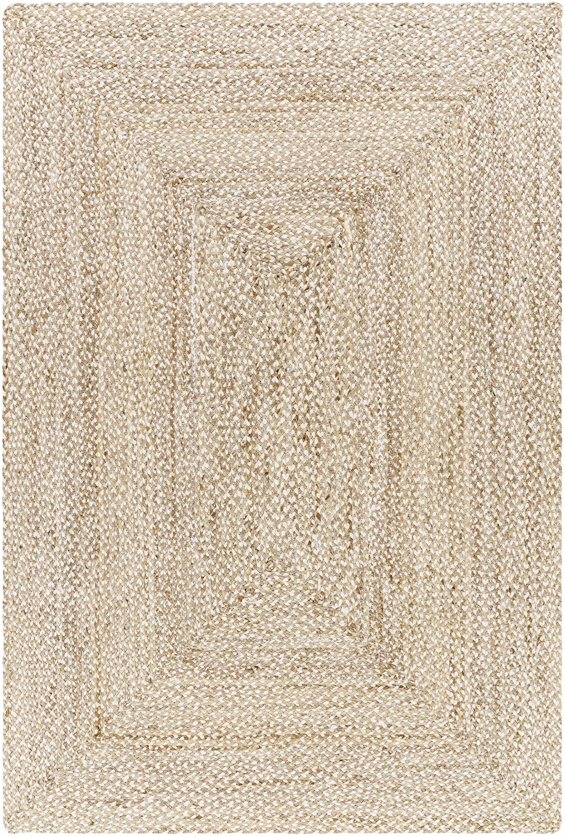 Light Brown Hand Loomed 100% Jute Cottage Rectangle Handmade rug, Indoor use only, no fringe, non-washable. runner also available