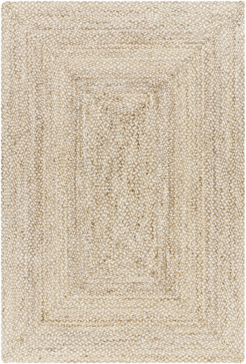 Light Brown Hand Loomed 100% Jute Cottage Rectangle Handmade rug, Indoor use only, no fringe, non-washable. runner also available