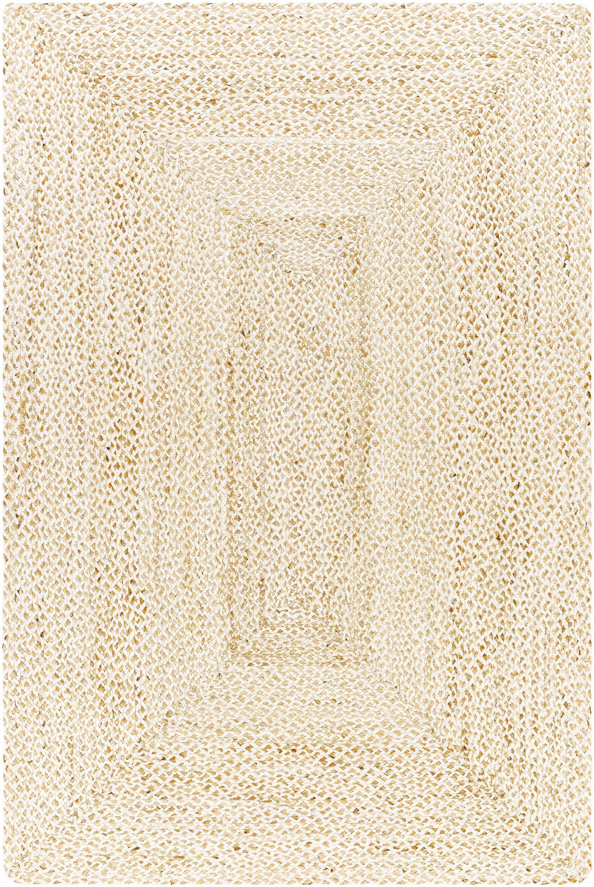 Ivory Hand Loomed 100% Jute Cottage Rectangle Handmade rug, Indoor use only, no fringe, non-washable. runner also available