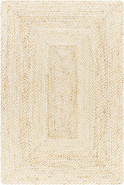 Ivory Hand Loomed 100% Jute Cottage Rectangle Handmade rug, Indoor use only, no fringe, non-washable. runner also available
