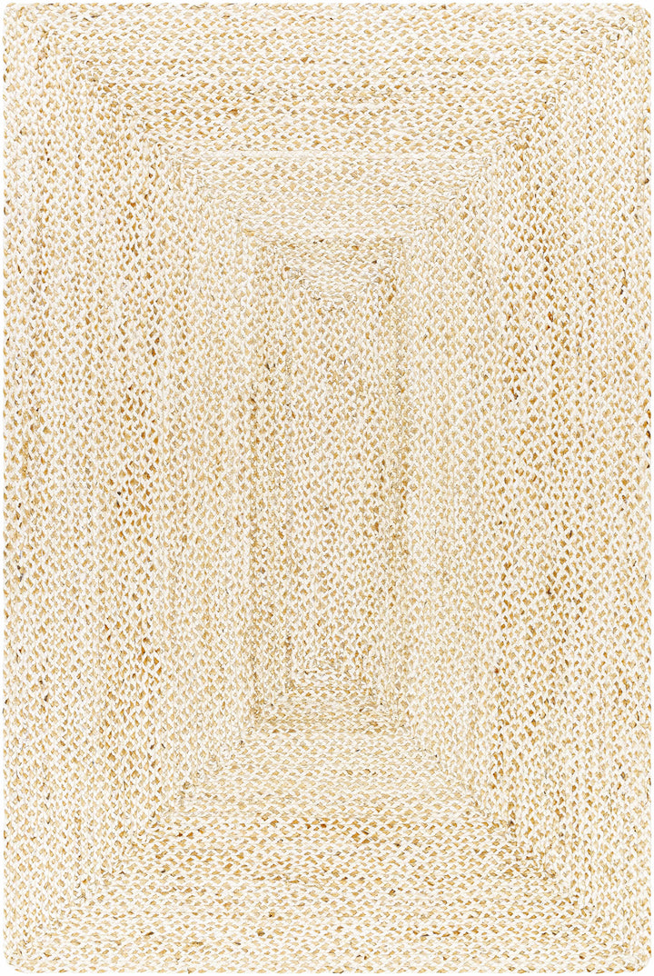 Ivory Hand Loomed 100% Jute Cottage Rectangle Handmade rug, Indoor use only, no fringe, non-washable. runner also available