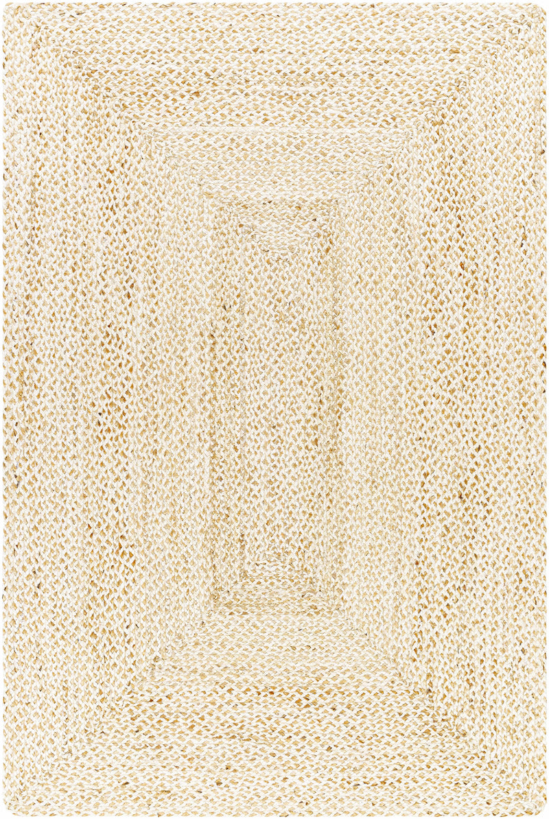 Ivory Hand Loomed 100% Jute Cottage Rectangle Handmade rug, Indoor use only, no fringe, non-washable. runner also available