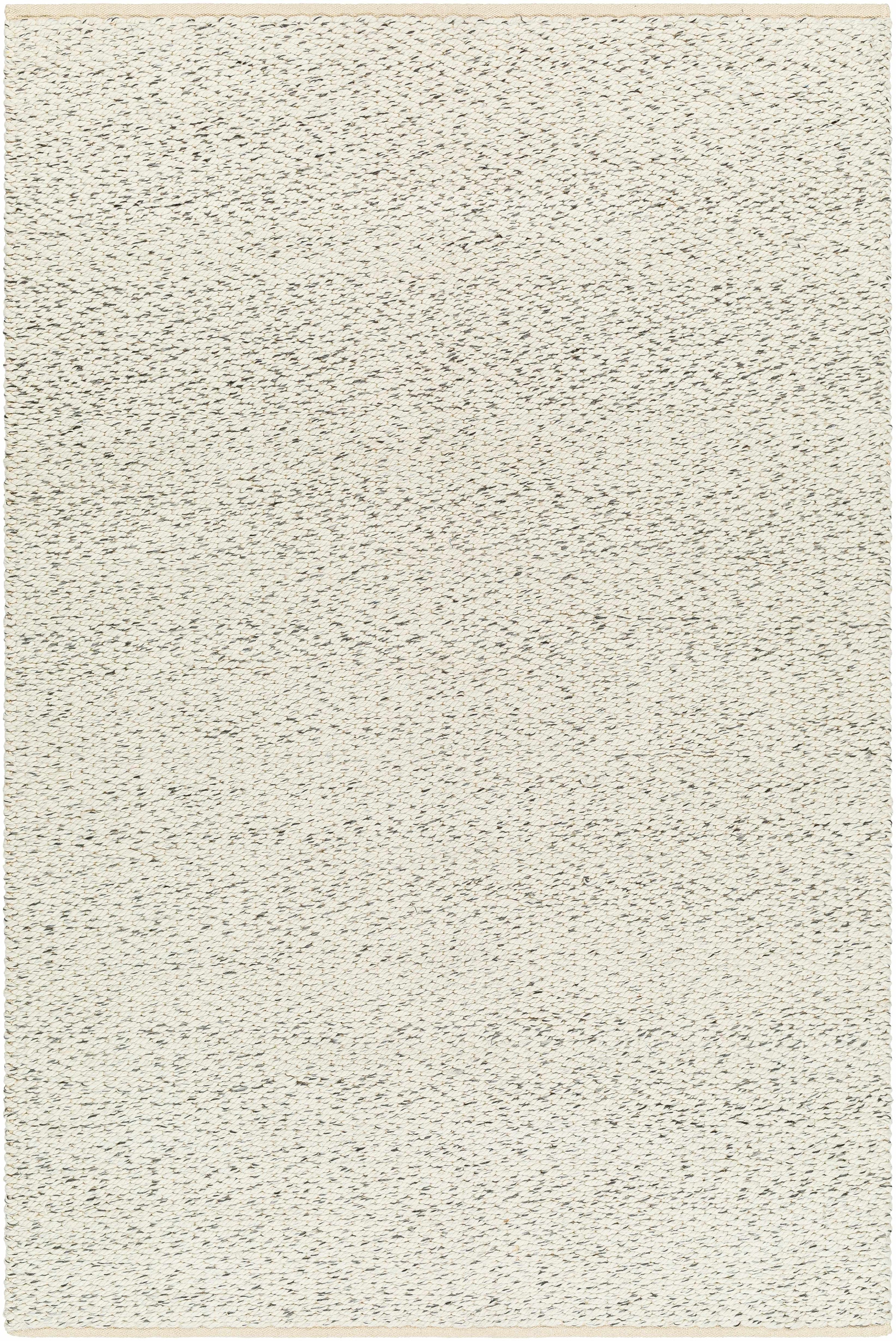 Ivory Hand Loomed 80% Polyester, 20% Cotton Cottage Rectangle Handmade rug, Indoor use only, no fringe, non-washable. runner also available