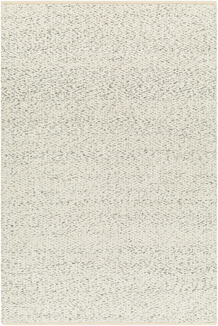 Ivory Hand Loomed 80% Polyester, 20% Cotton Cottage Rectangle Handmade rug, Indoor use only, no fringe, non-washable. runner also available