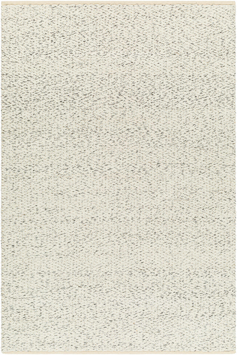 Ivory Hand Loomed 80% Polyester, 20% Cotton Cottage Rectangle Handmade rug, Indoor use only, no fringe, non-washable. runner also available