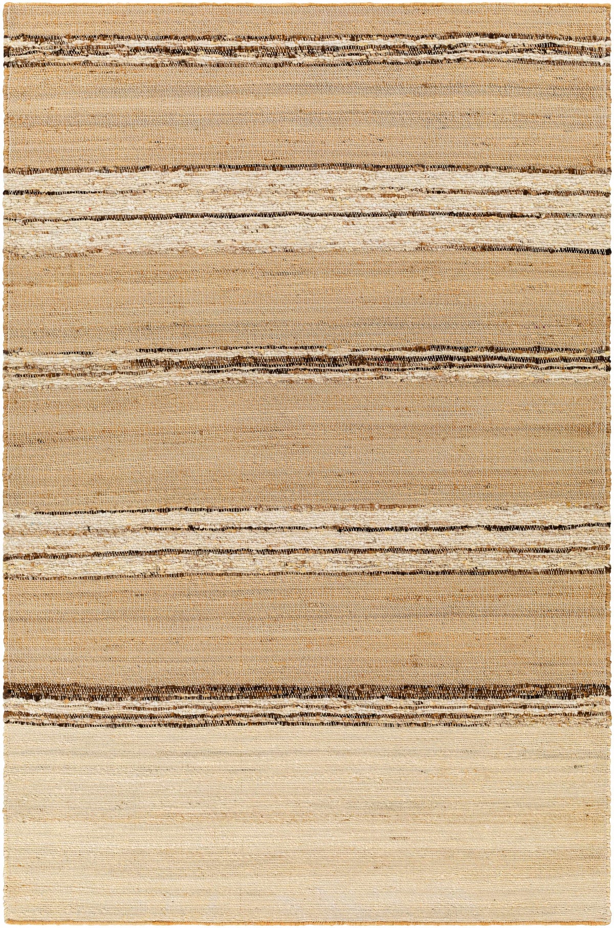 Beige Hand Woven 60% Jute, 40% Wool Cottage Rectangle Handmade rug, Indoor use only, no fringe, non-washable. runner also available