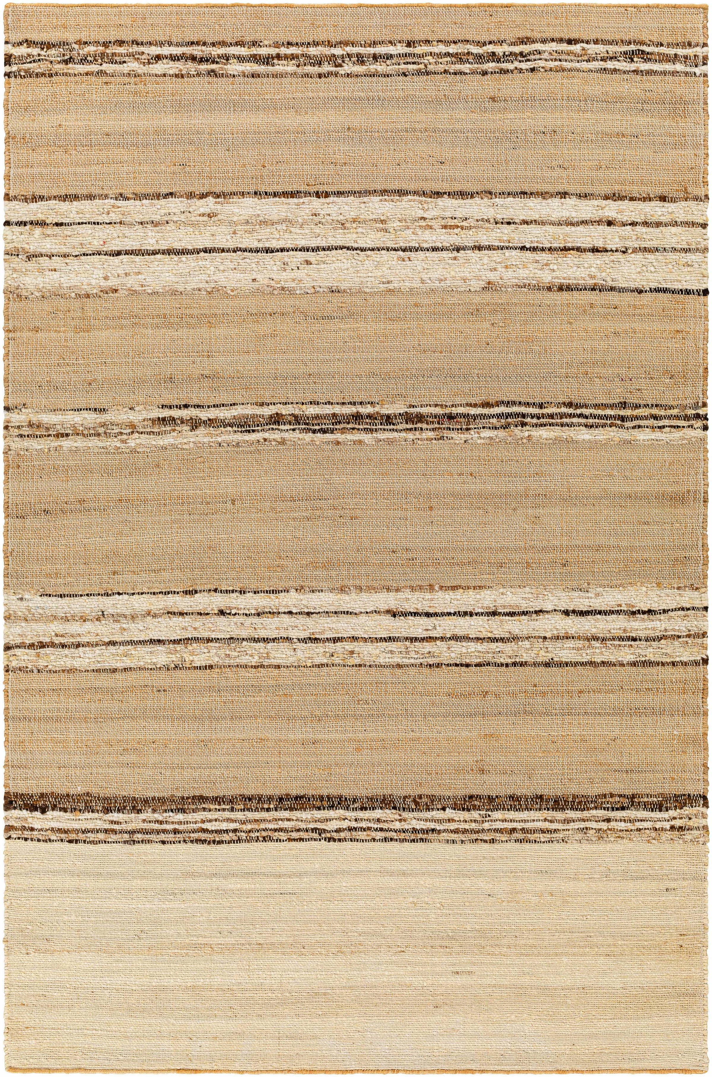 Beige Hand Woven 60% Jute, 40% Wool Cottage Rectangle Handmade rug, Indoor use only, no fringe, non-washable. runner also available