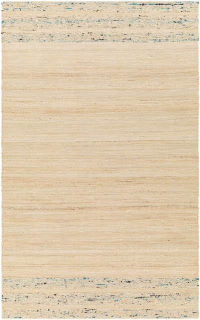 Light Beige Hand Woven 60% Jute, 40% Wool Cottage Rectangle Handmade rug, Indoor use only, no fringe, non-washable. runner also available