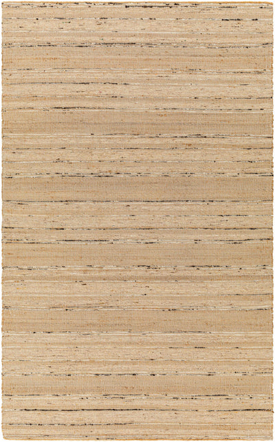 Black Hand Woven 60% Jute, 40% Wool Cottage Rectangle Handmade rug, Indoor use only, no fringe, non-washable.