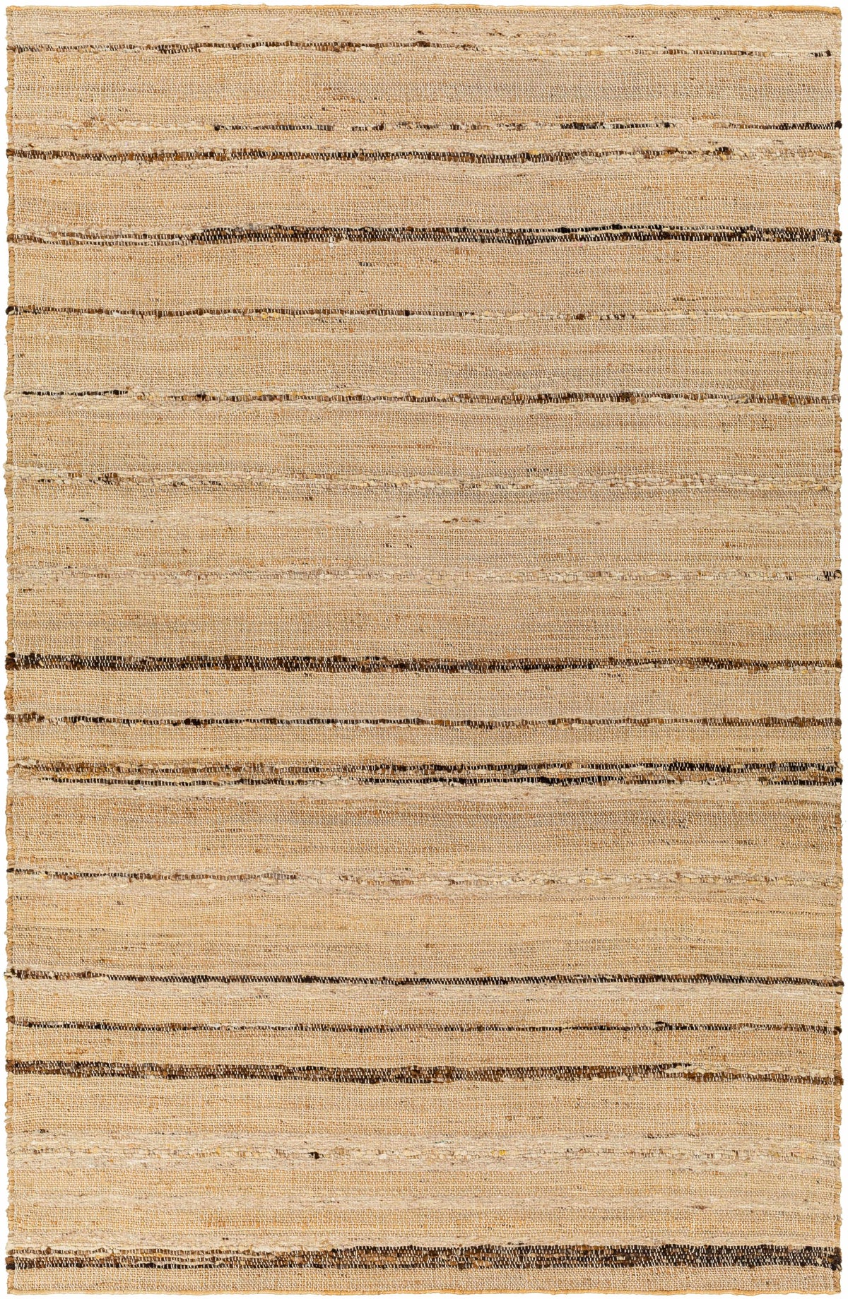 Dark Brown Hand Woven 60% Jute, 40% Wool Cottage Rectangle Handmade rug, Indoor use only, no fringe, non-washable. runner also available