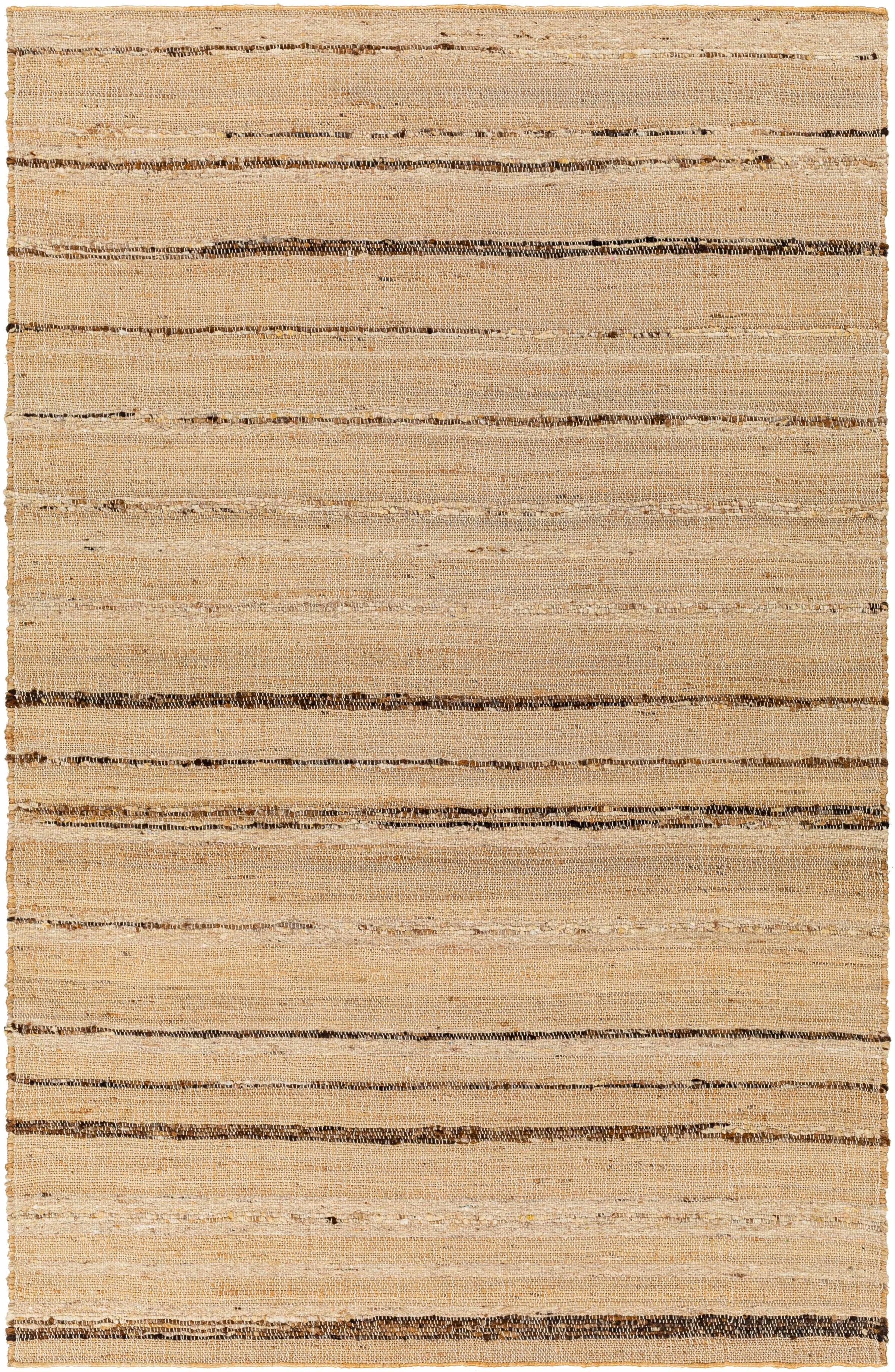 Dark Brown Hand Woven 60% Jute, 40% Wool Cottage Rectangle Handmade rug, Indoor use only, no fringe, non-washable. runner also available