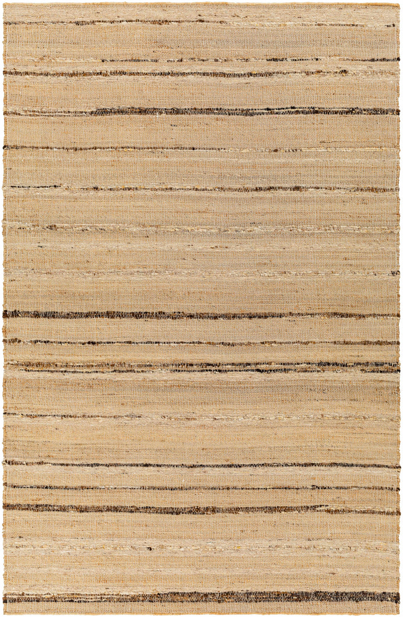 Dark Brown Hand Woven 60% Jute, 40% Wool Cottage Rectangle Handmade rug, Indoor use only, no fringe, non-washable. runner also available