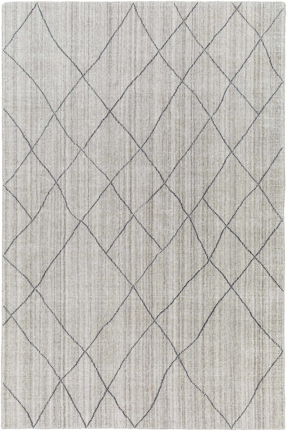 Light Gray Hand Loomed 100% Recycled PET Yarn Global Rectangle Handmade rug, Indoor use only, no fringe, non-washable. runner also available