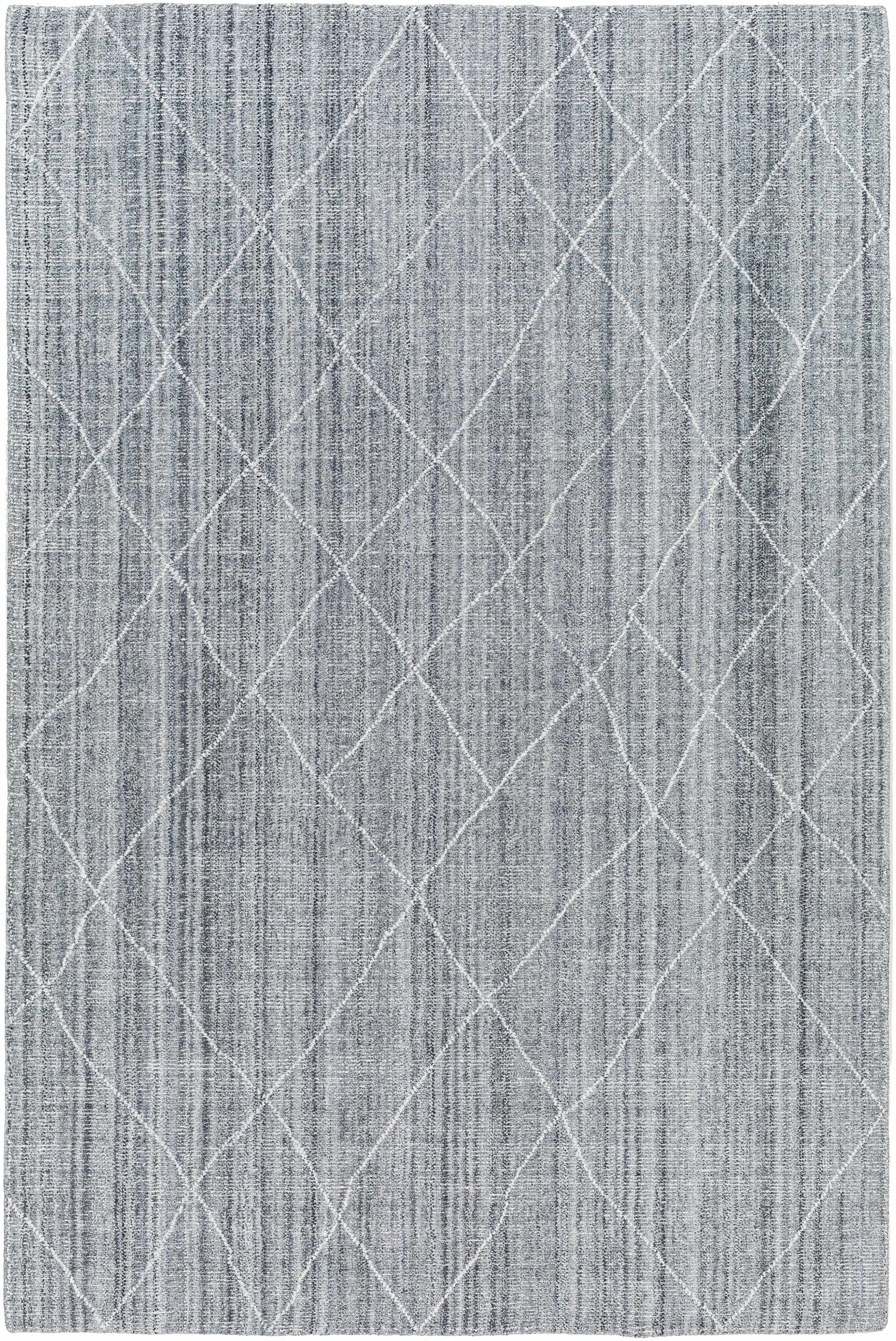 Silver Gray Hand Loomed 100% Recycled PET Yarn Global Rectangle Handmade rug, Indoor use only, no fringe, non-washable. runner also available