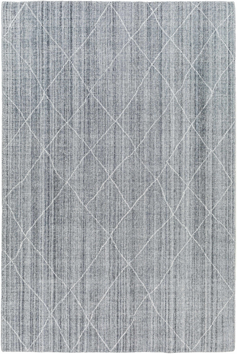 Silver Gray Hand Loomed 100% Recycled PET Yarn Global Rectangle Handmade rug, Indoor use only, no fringe, non-washable. runner also available