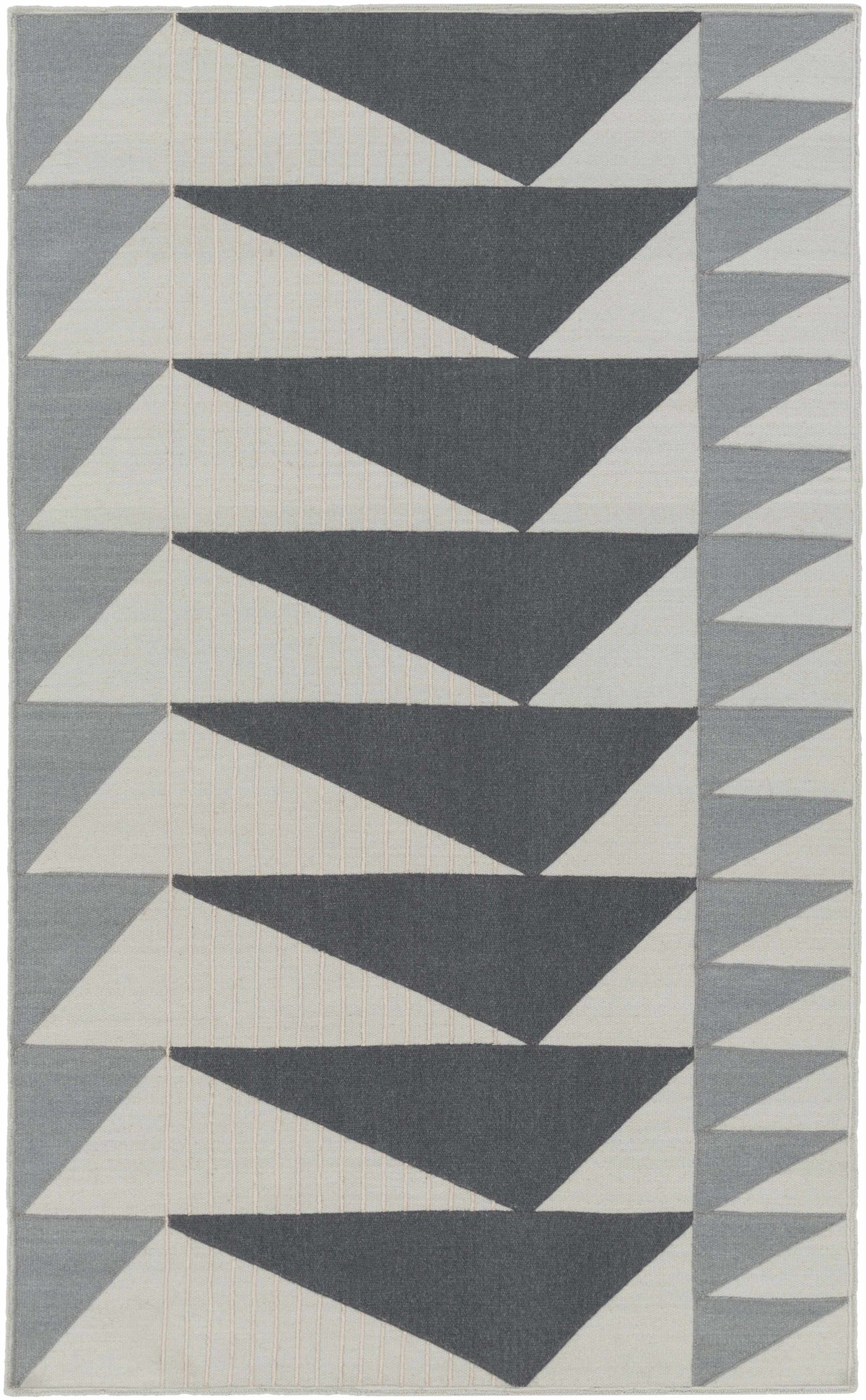 Navy Hand Woven 100% Wool Modern Rectangle Handmade rug, Indoor use only, no fringe, non-washable.
