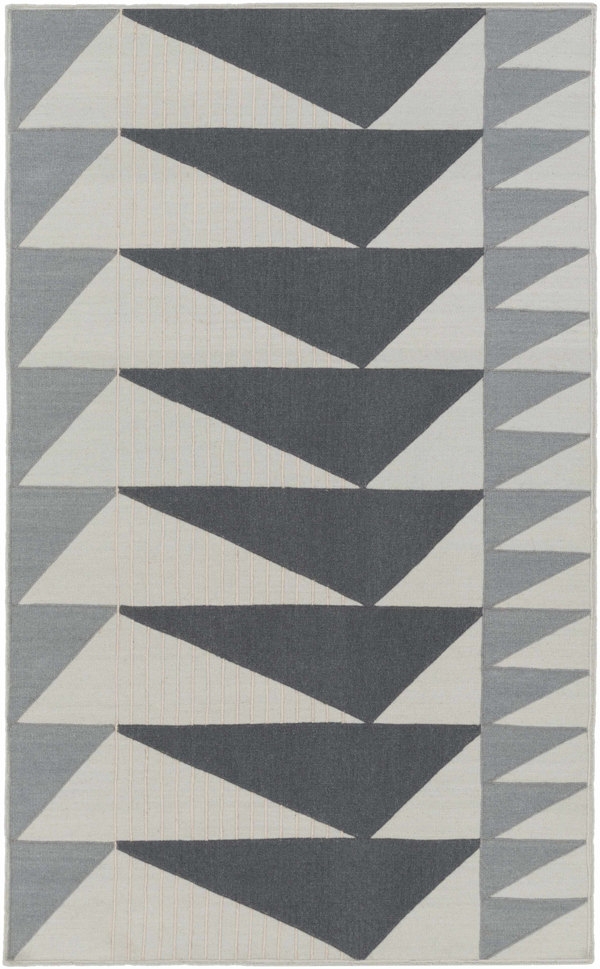Navy Hand Woven 100% Wool Modern Rectangle Handmade rug, Indoor use only, no fringe, non-washable.