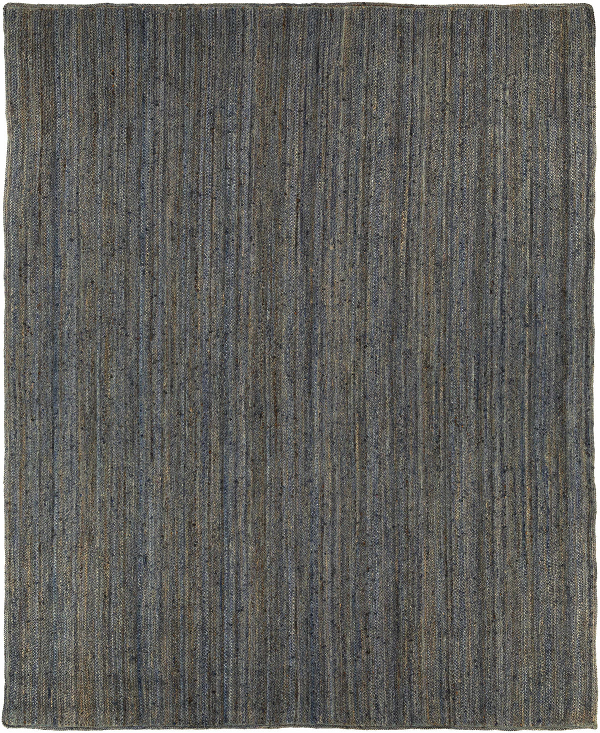 Gray Hand Woven 100% Jute Cottage Rectangle Handmade rug, Indoor use only, no fringe, non-washable.
