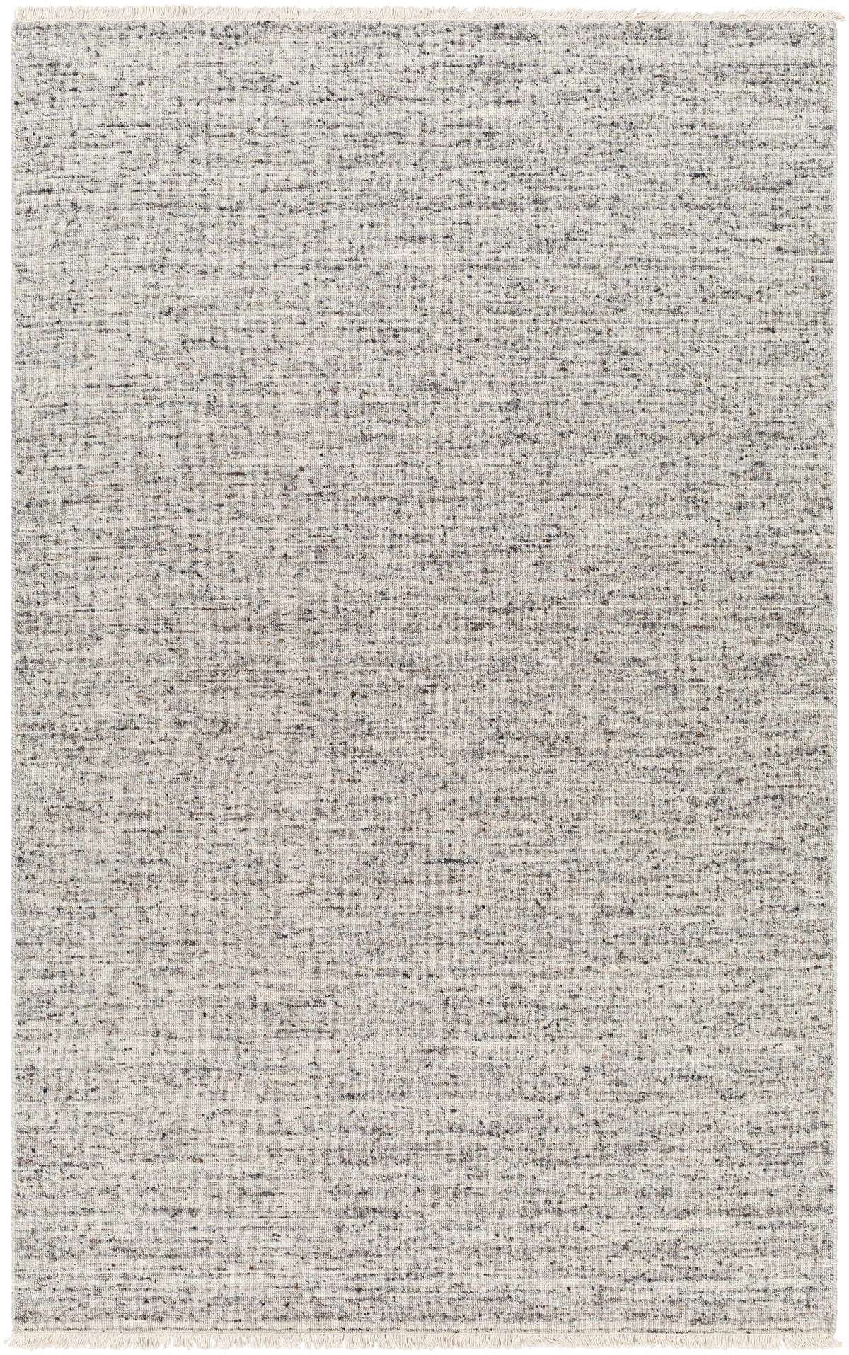 Medium Gray Hand Loomed 100% Wool Modern Rectangle Handmade rug, Indoor use only, has fringe, non-washable. runner also available