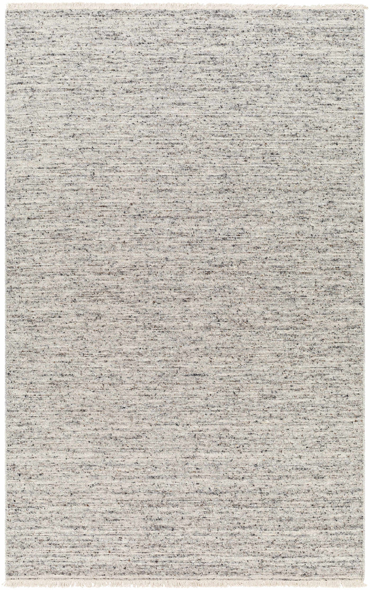 Medium Gray Hand Loomed 100% Wool Modern Rectangle Handmade rug, Indoor use only, has fringe, non-washable. runner also available