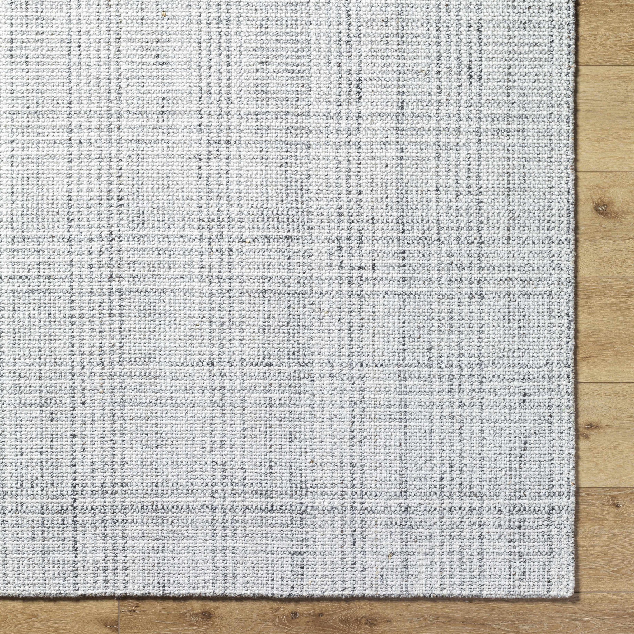 White Hand Loomed 100% Recycled PET Yarn Modern Rectangle Handmade rug, Indoor use only, no fringe, non-washable. runner also available