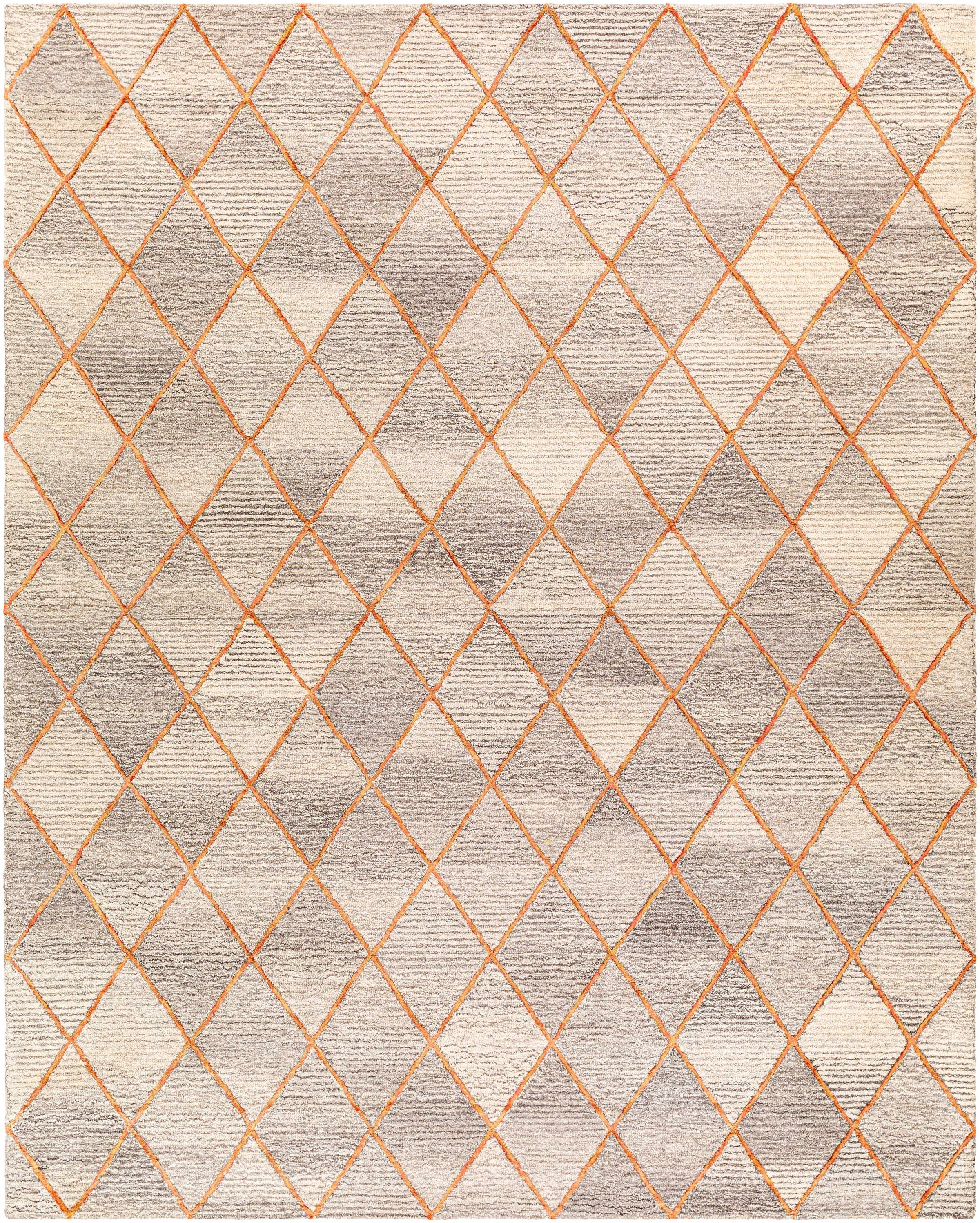 Brown Hand Tufted 80% Wool, 20% Viscose Modern Rectangle Handmade rug, Indoor use only, no fringe, non-washable.