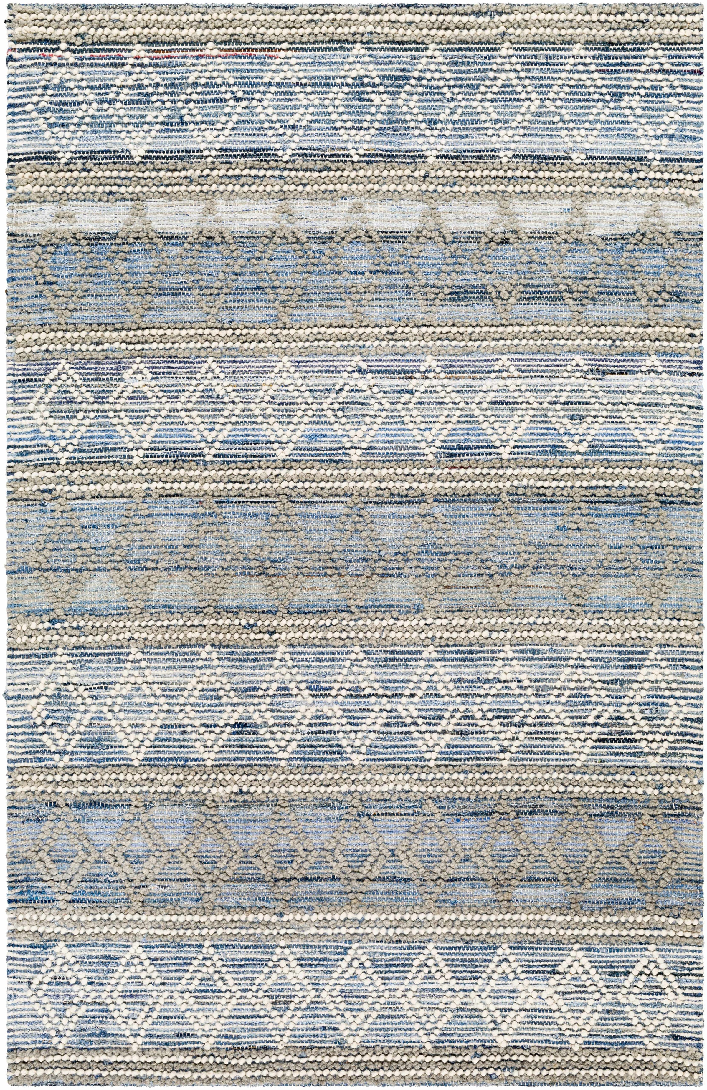 Beige Hand Woven 70% Cotton, 30% Wool Global Rectangle Handmade rug, Indoor use only, no fringe, non-washable. runner also available