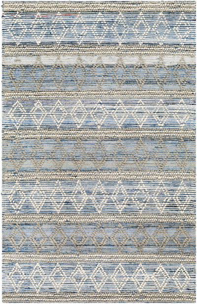 Beige Hand Woven 70% Cotton, 30% Wool Global Rectangle Handmade rug, Indoor use only, no fringe, non-washable. runner also available