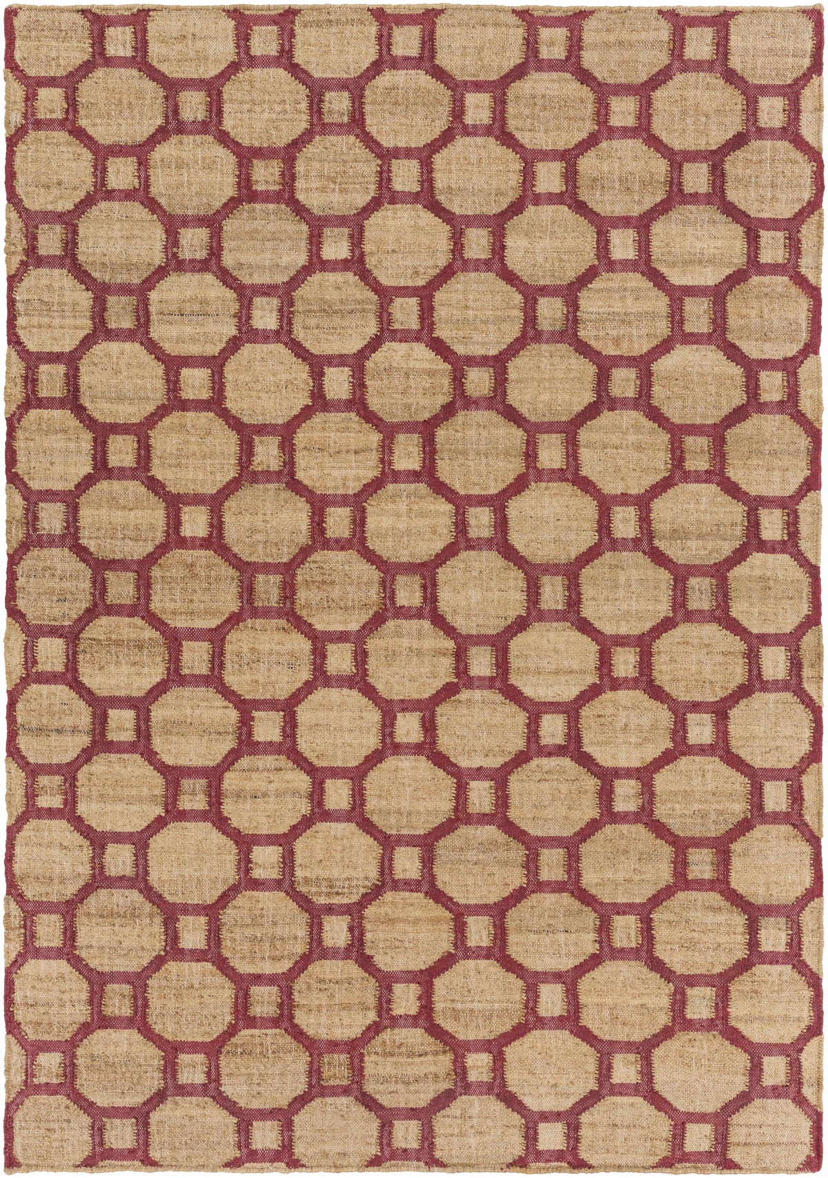 Brown Hand Woven 60% Jute, 40% Viscose Modern Rectangle Handmade rug, Indoor use only, no fringe, non-washable.