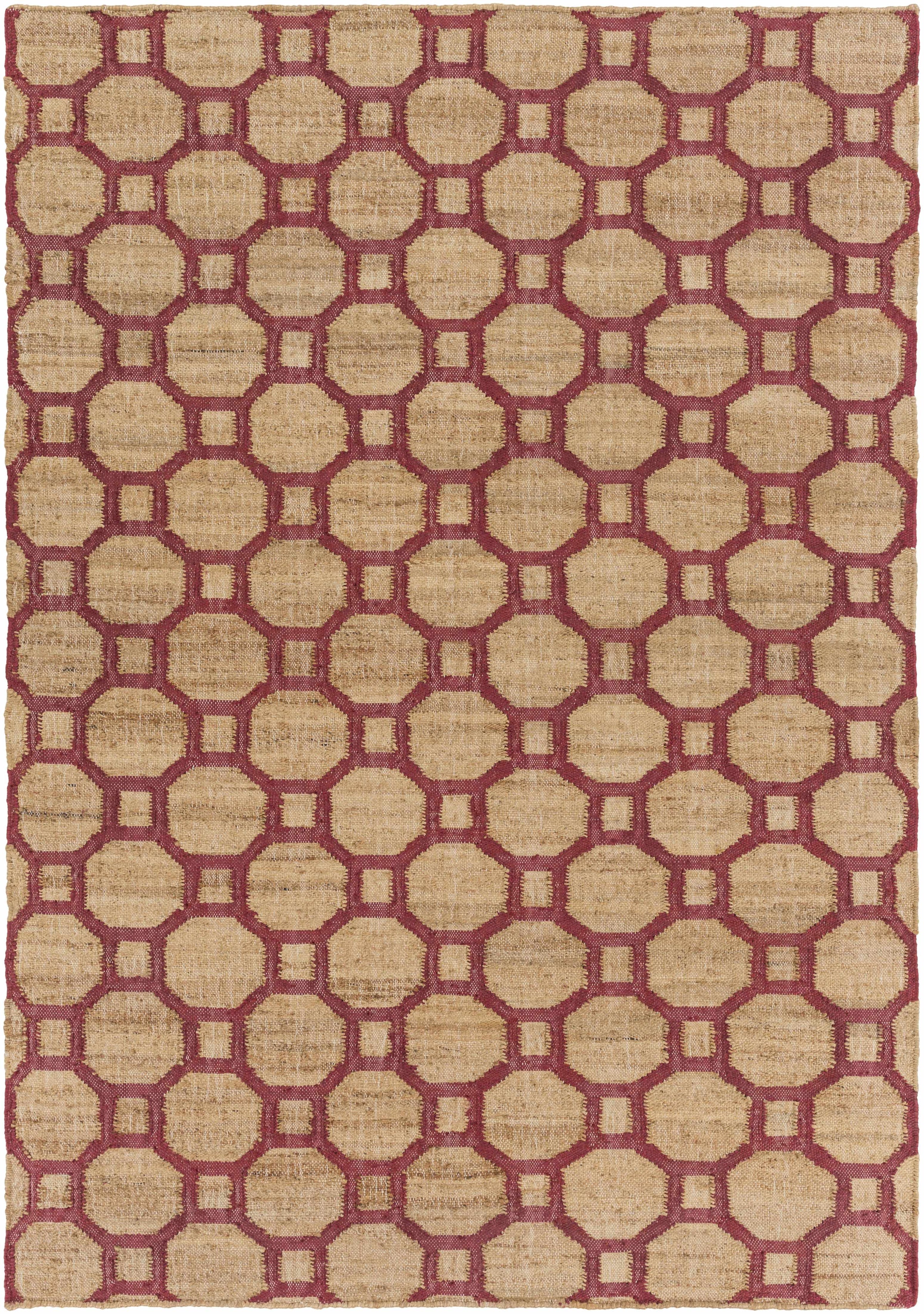 Brown Hand Woven 60% Jute, 40% Viscose Modern Rectangle Handmade rug, Indoor use only, no fringe, non-washable.