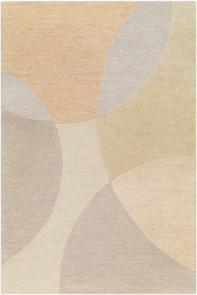 Beige Hand Tufted 100% Wool Modern Rectangle Handmade rug, Indoor use only, no fringe, non-washable.