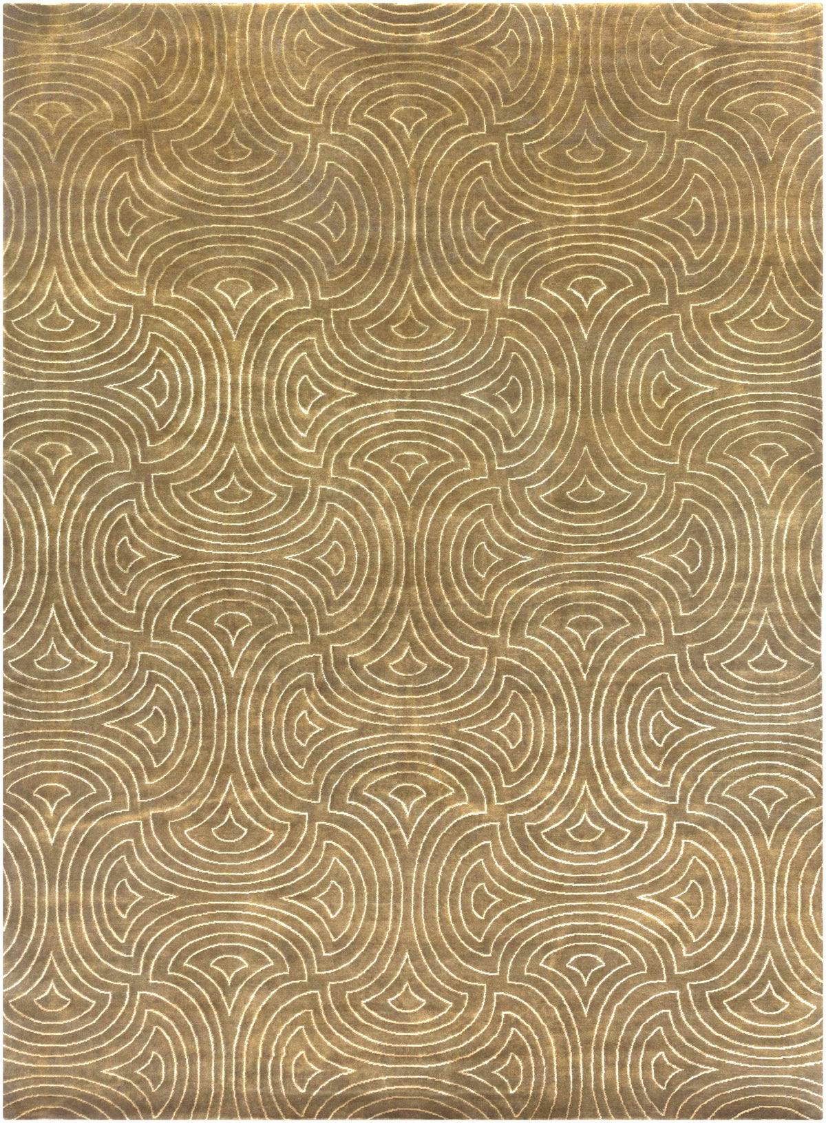 Dark Brown Hand Knotted 80% Wool, 20% Viscose Traditional Rectangle Handmade rug, Indoor use only, no fringe, non-washable.