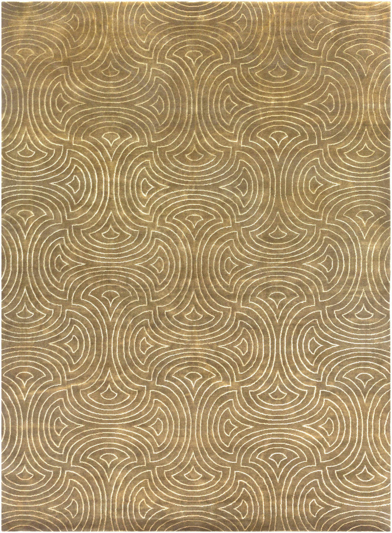 Dark Brown Hand Knotted 80% Wool, 20% Viscose Traditional Rectangle Handmade rug, Indoor use only, no fringe, non-washable.