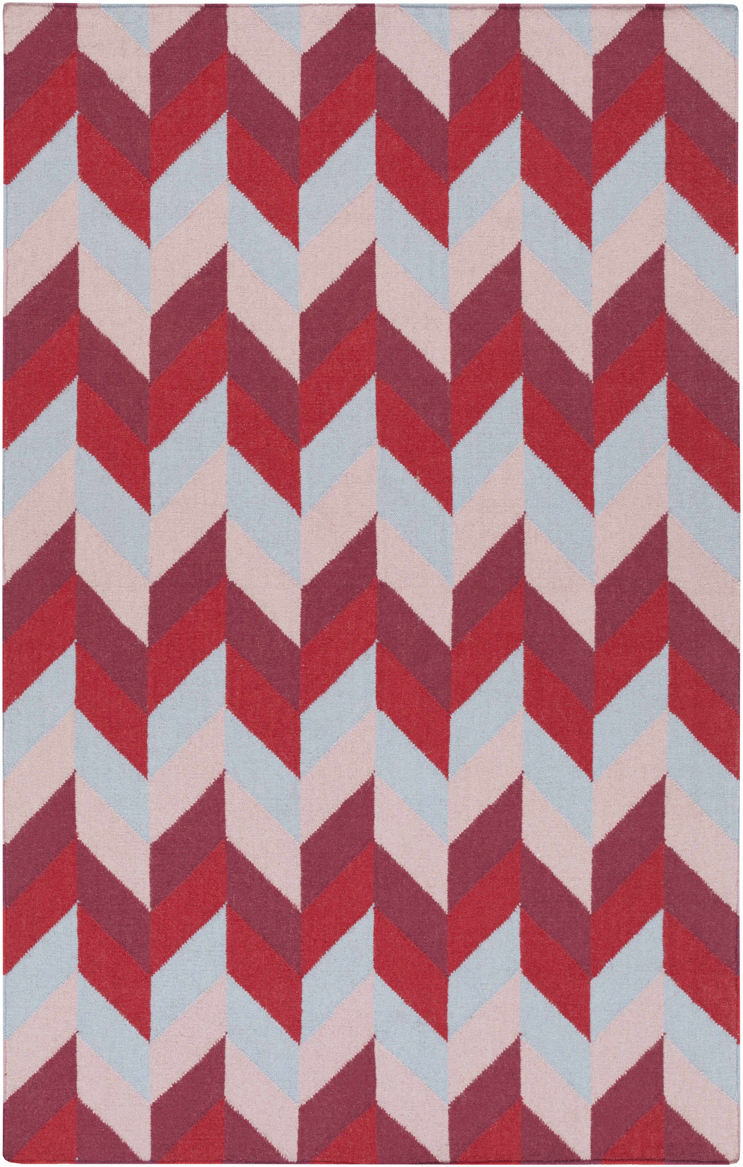 Burgundy Hand Woven 100% Wool Modern Rectangle Handmade rug, Indoor use only, no fringe, non-washable.