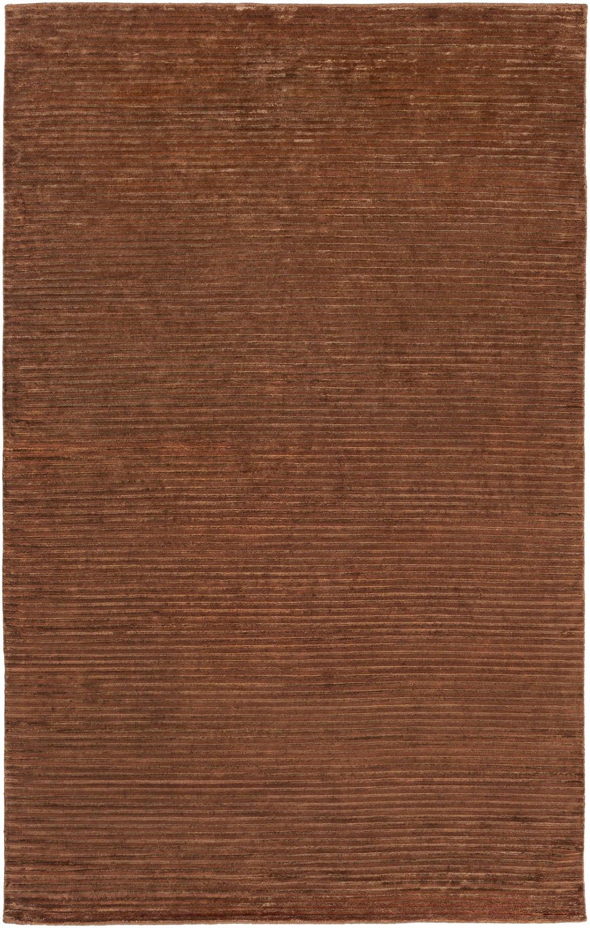 Brown Hand Knotted 50% Viscose, 50% Wool Cottage Rectangle Handmade rug, Indoor use only, no fringe, non-washable. runner also available