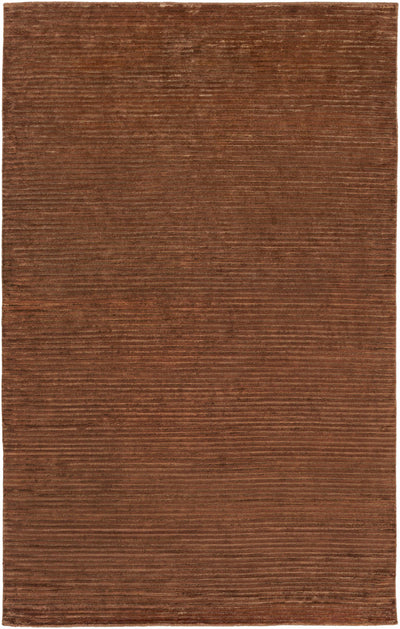 Brown Hand Knotted 50% Viscose, 50% Wool Cottage Rectangle Handmade rug, Indoor use only, no fringe, non-washable. runner also available