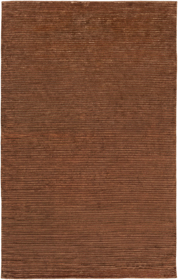 Brown Hand Knotted 50% Viscose, 50% Wool Cottage Rectangle Handmade rug, Indoor use only, no fringe, non-washable. runner also available