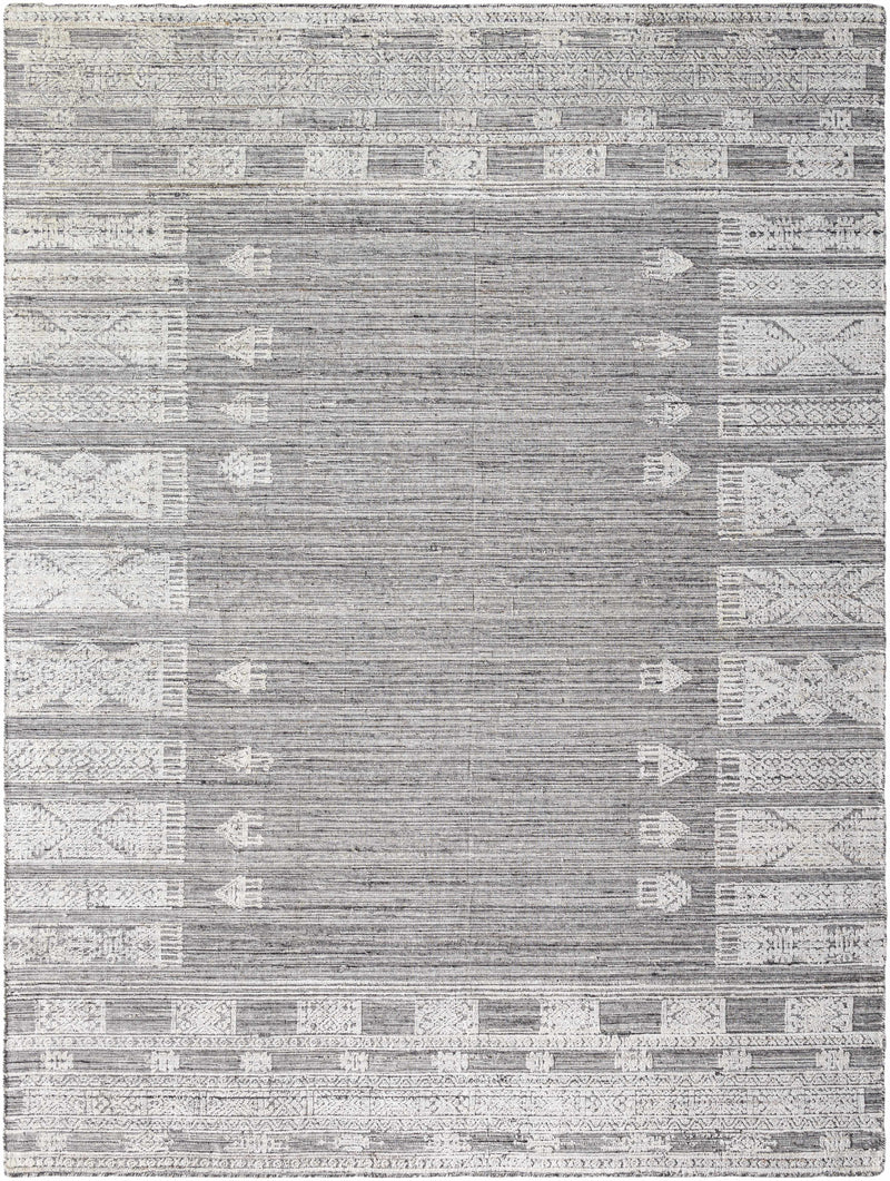 Slate Gray Hand Loomed 70% Viscose, 30% Wool Cottage Rectangle Handmade rug, Indoor use only, no fringe, non-washable.