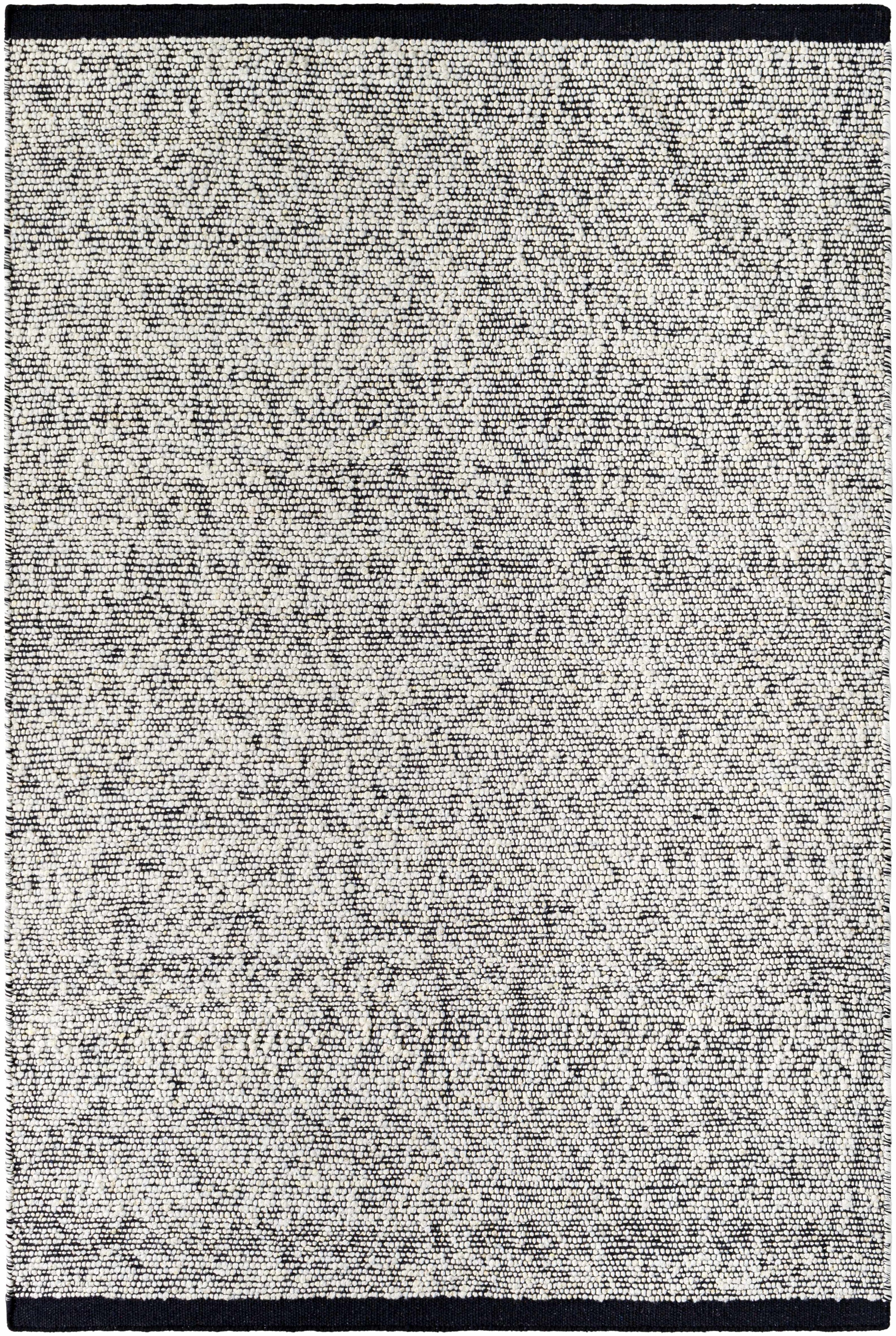 Charcoal Hand Woven 60% NZ Wool, 40% Cotton Cottage Rectangle Handmade rug, Indoor use only, no fringe, non-washable.