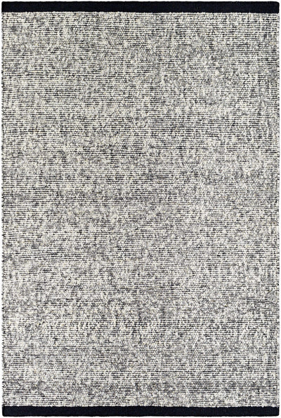 Charcoal Hand Woven 60% NZ Wool, 40% Cotton Cottage Rectangle Handmade rug, Indoor use only, no fringe, non-washable.