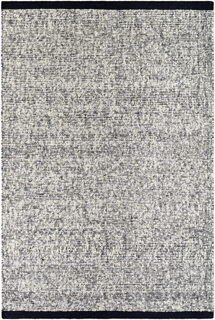 Charcoal Hand Woven 60% NZ Wool, 40% Cotton Cottage Rectangle Handmade rug, Indoor use only, no fringe, non-washable.
