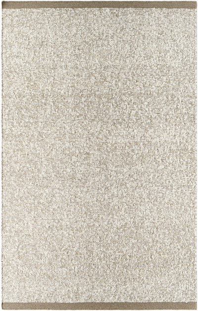 Beige Hand Woven 60% NZ Wool, 40% Cotton Cottage Rectangle Handmade rug, Indoor use only, no fringe, non-washable.