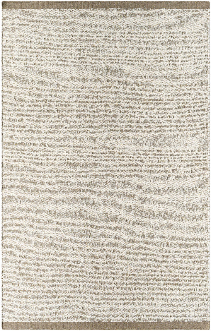 Beige Hand Woven 60% NZ Wool, 40% Cotton Cottage Rectangle Handmade rug, Indoor use only, no fringe, non-washable.