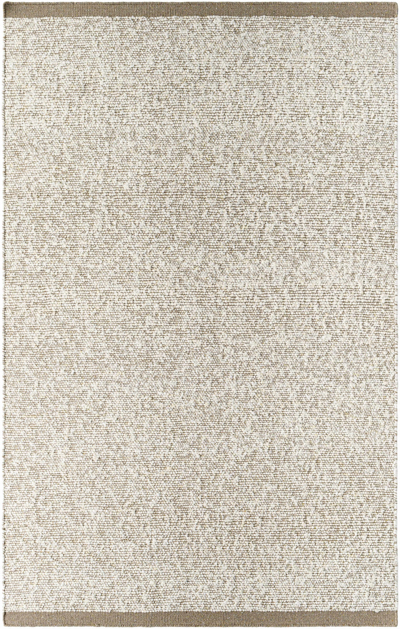 Beige Hand Woven 60% NZ Wool, 40% Cotton Cottage Rectangle Handmade rug, Indoor use only, no fringe, non-washable.
