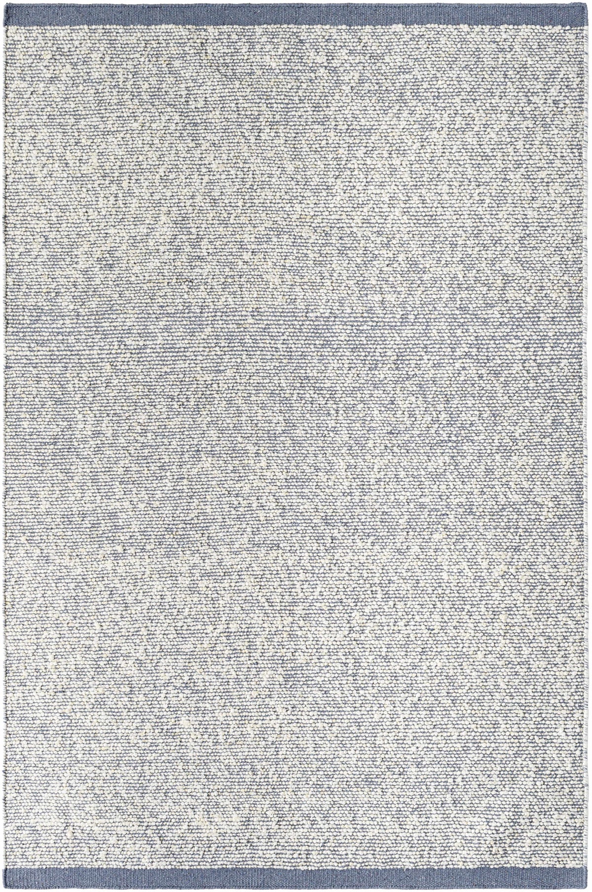 Silver Hand Woven 60% NZ Wool, 40% Cotton Cottage Rectangle Handmade rug, Indoor use only, no fringe, non-washable.