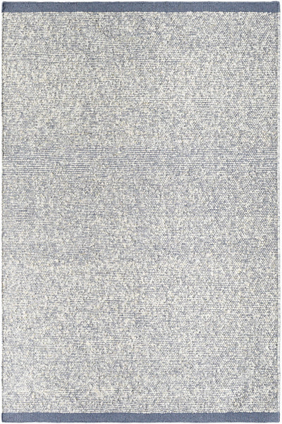 Silver Hand Woven 60% NZ Wool, 40% Cotton Cottage Rectangle Handmade rug, Indoor use only, no fringe, non-washable.
