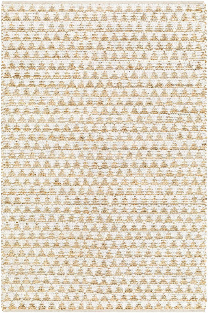 Ivory Hand Woven 60% Recycled Fabric, 40% Jute Modern Rectangle Handmade rug, Indoor use only, no fringe, non-washable. runner also available