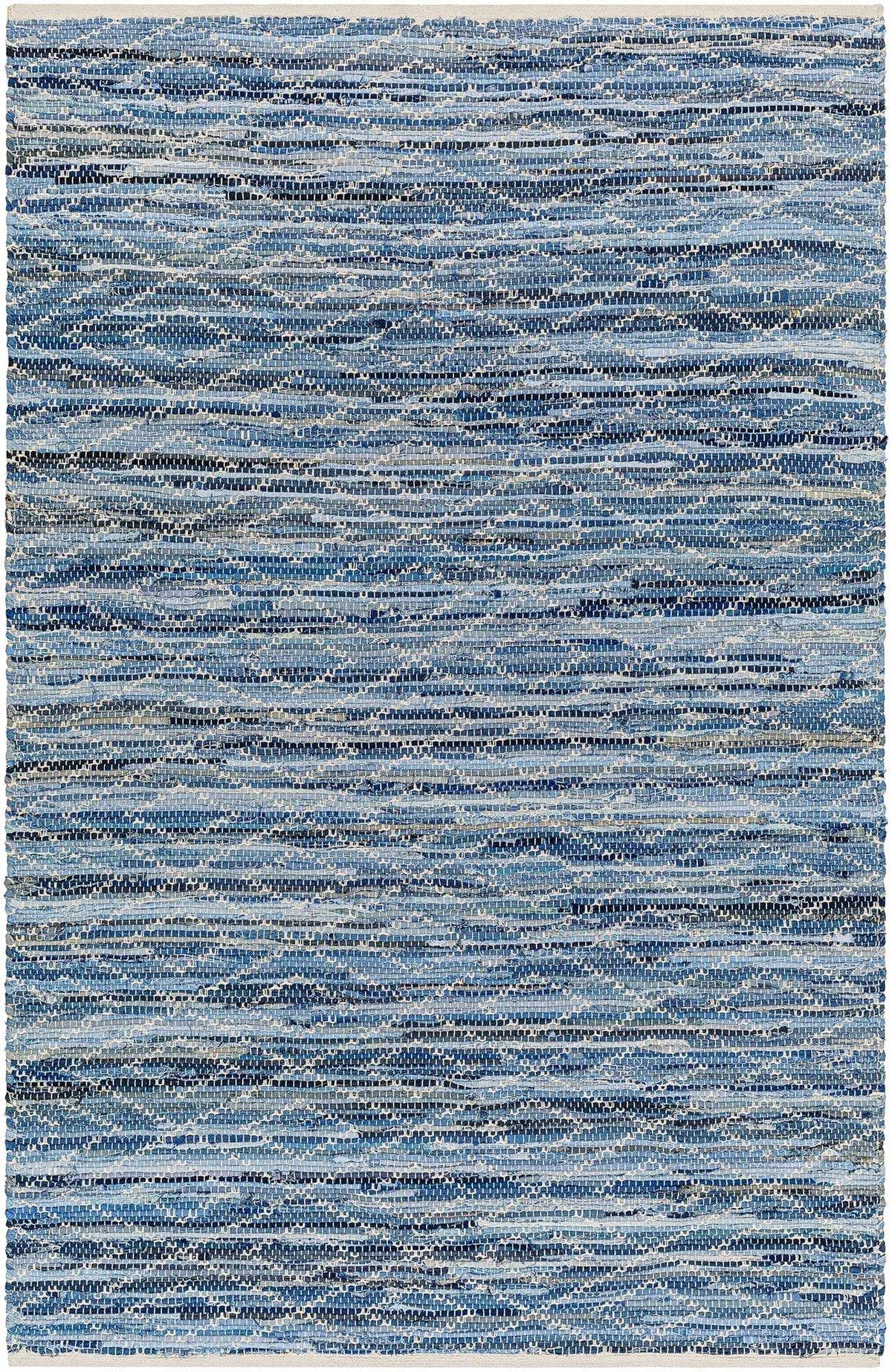 Tan Hand Woven 100% Recycled Fabric Modern Rectangle Handmade rug, Indoor use only, no fringe, non-washable. runner also available