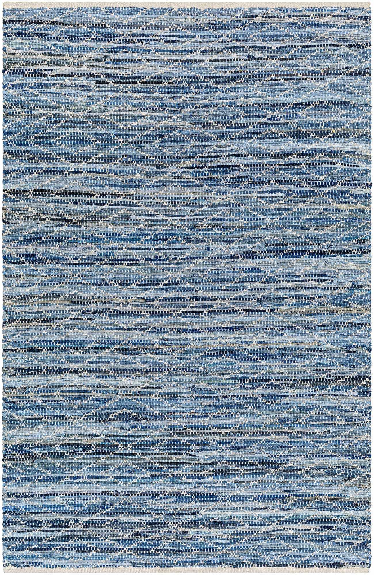Tan Hand Woven 100% Recycled Fabric Modern Rectangle Handmade rug, Indoor use only, no fringe, non-washable. runner also available